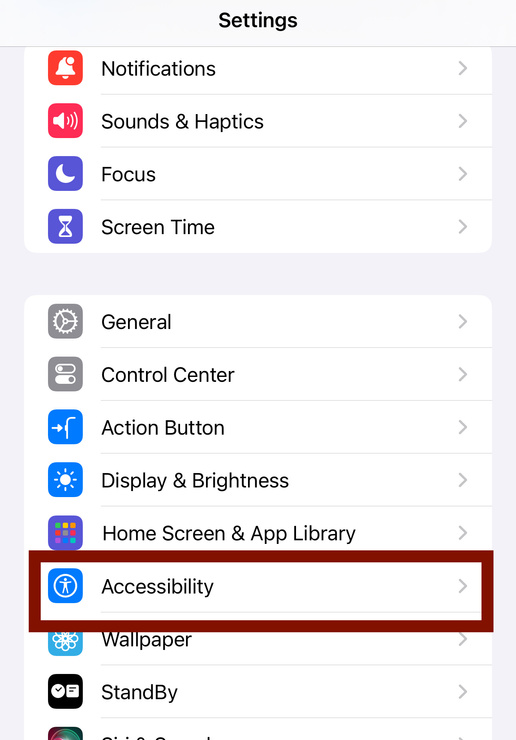 accessibility settings on iphone